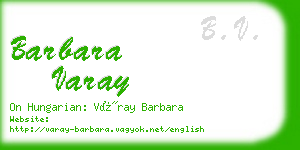 barbara varay business card